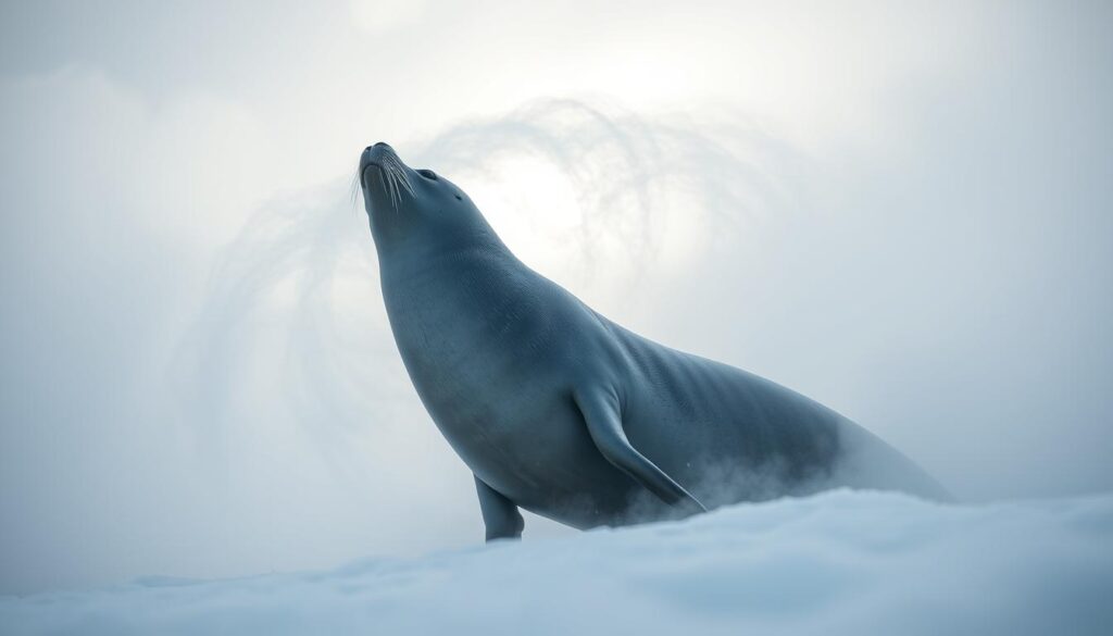 a seal's ultrasonic barks disperse fog